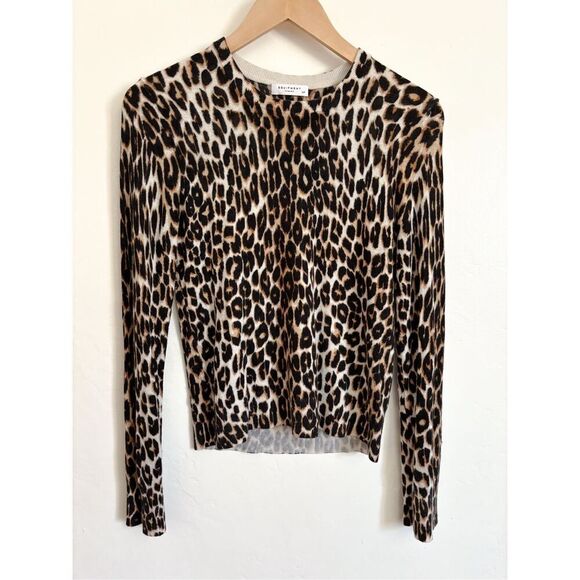 Equipment cashmere leopard print sweater size small - Picture 2 of 6